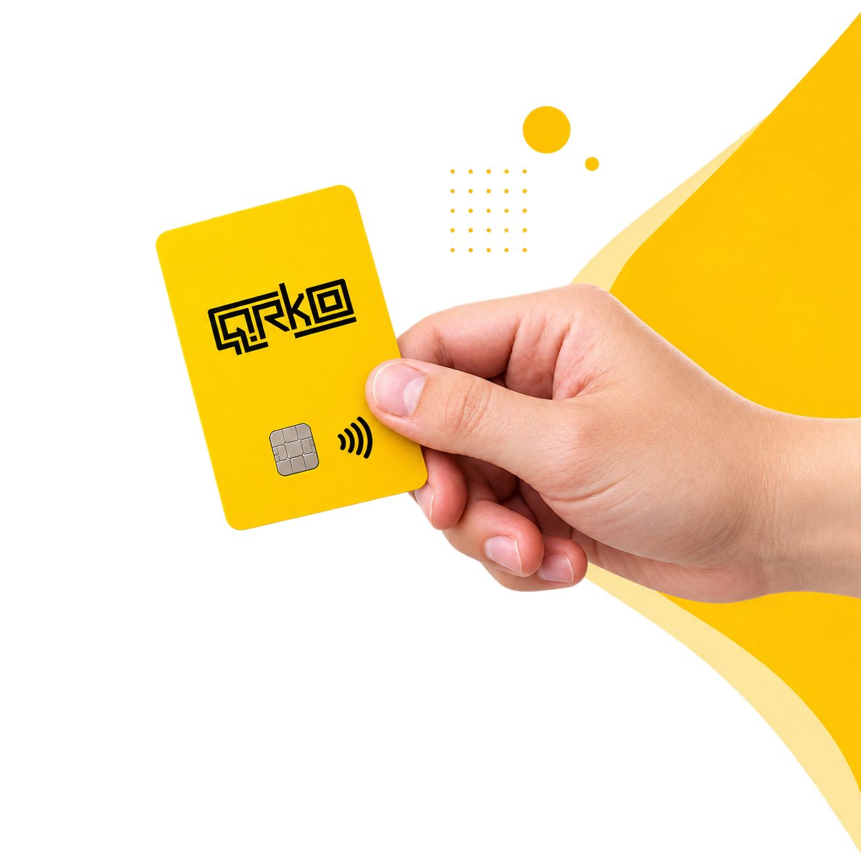 QRko NFC card angle